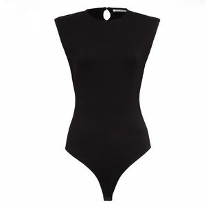 New Reformation Citta Bodysuit in Black Size Small